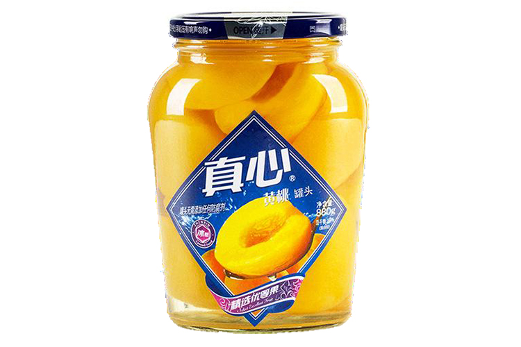 ZHENXIN CANNED YELLOW PEACH BOTTLE 880G